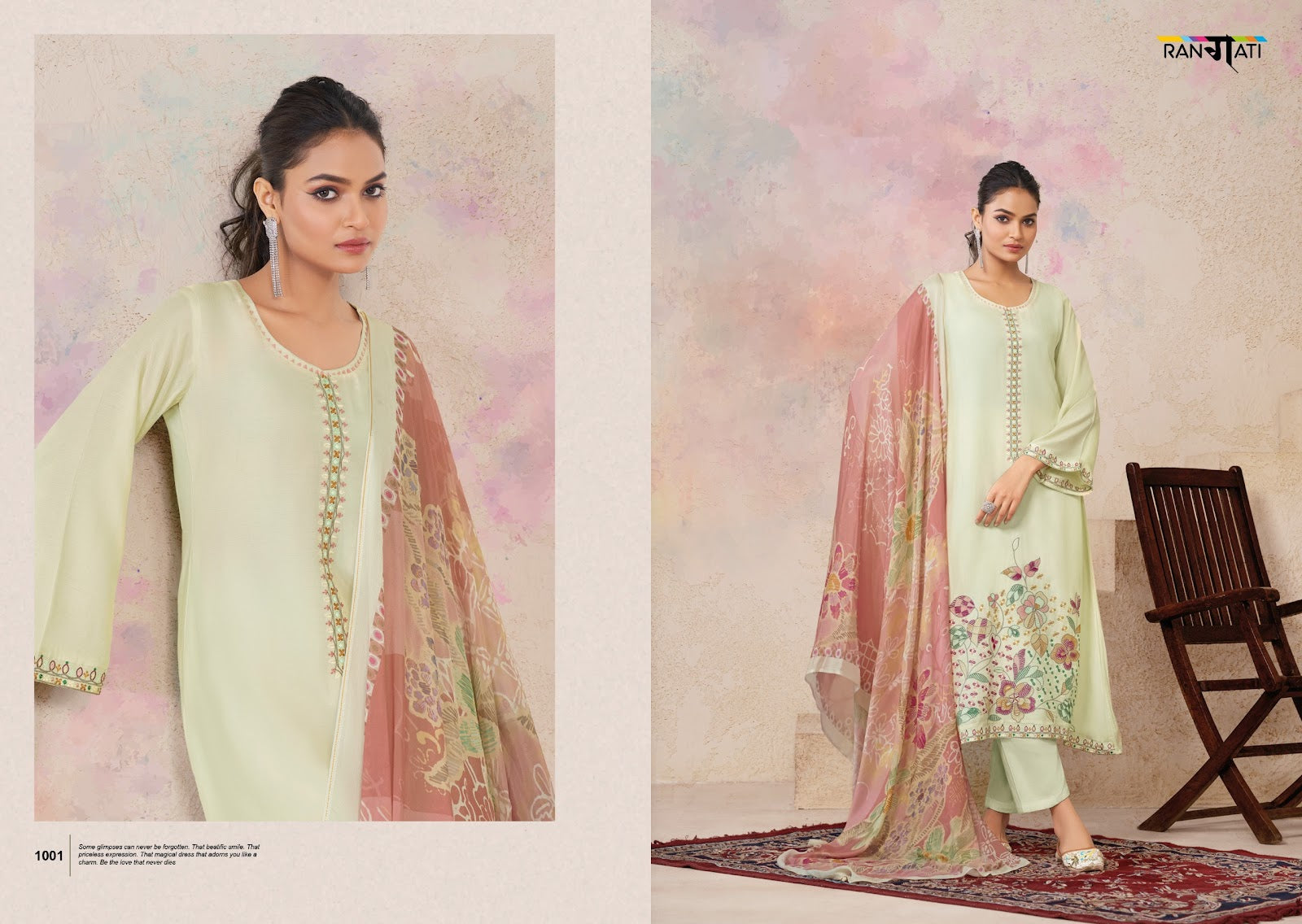 Meeri Rangati Prints Bemberg Pant Style Suits Exporter Gujarat