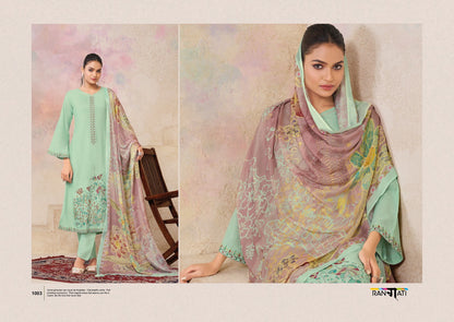 Meeri Rangati Prints Bemberg Pant Style Suits Exporter Gujarat