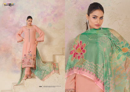 Meeri Rangati Prints Bemberg Pant Style Suits Exporter Gujarat