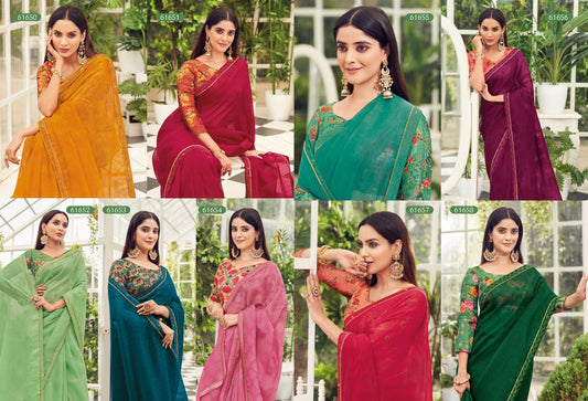 Meesha Vipul Organza Sarees