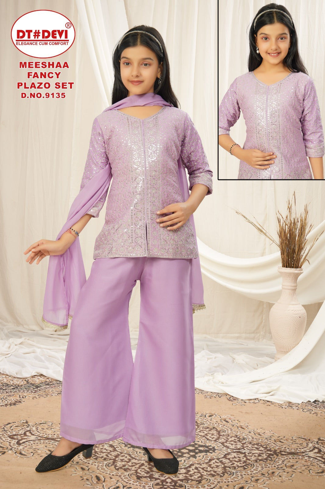 Meeshaa Dn 9135 Dt Devi Georgette Girls Indowestern Pair Manufacturer Ahmedabad
