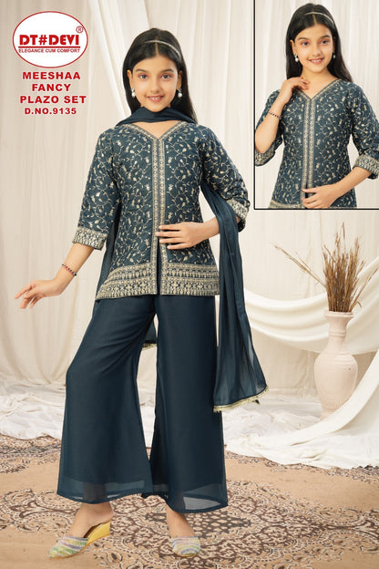 Meeshaa Dn 9135 Dt Devi Georgette Girls Indowestern Pair Manufacturer Ahmedabad