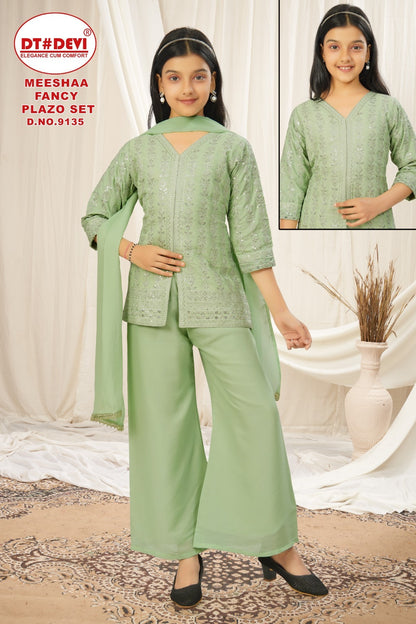 Meeshaa Dn 9135 Dt Devi Georgette Girls Indowestern Pair Manufacturer Ahmedabad