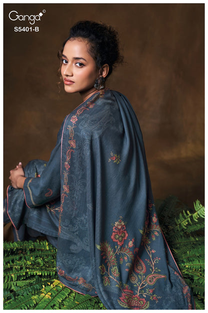 Megan S5401 Ganga Wool Pashmina Suits Wholesale Price