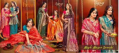 Megh Mayur Saroski Saroj Soft Silk Sarees Exporter India