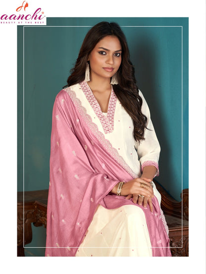 Megha Aanchi Vichitra Silk Readymade Anarkali Suits Supplier Ahmedabad