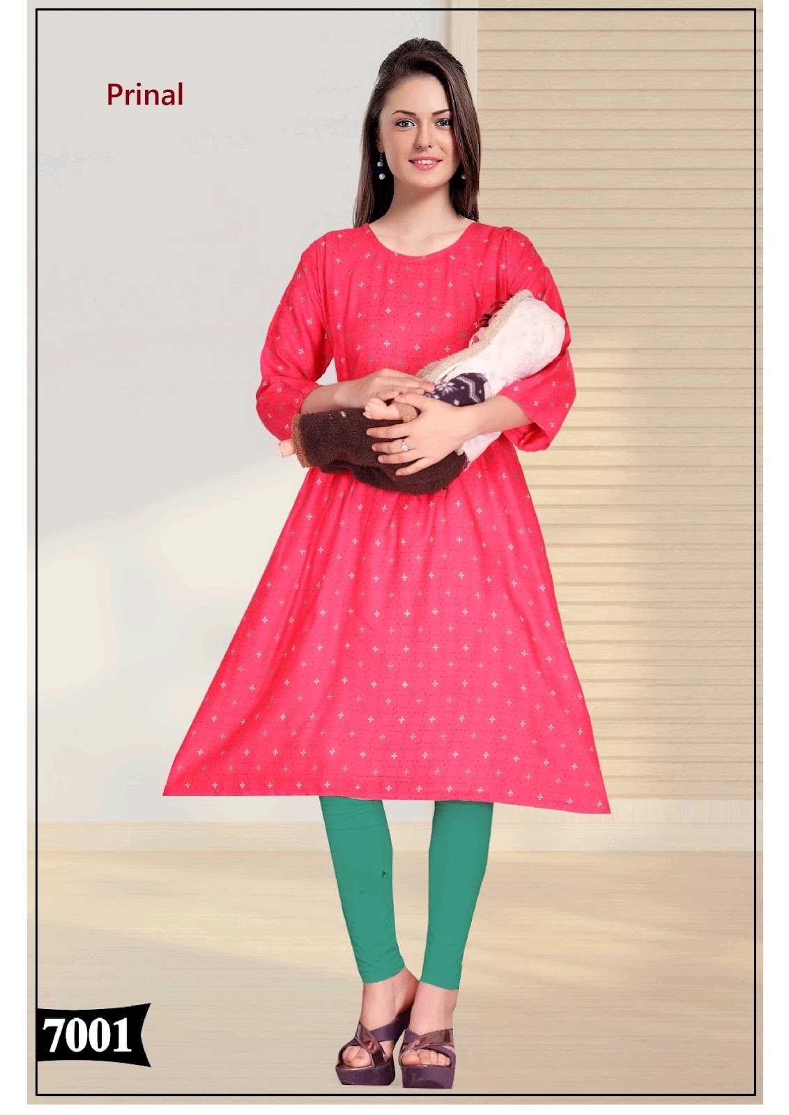 Megha Prinal Reyon Feeding Kurtis Manufacturer India
