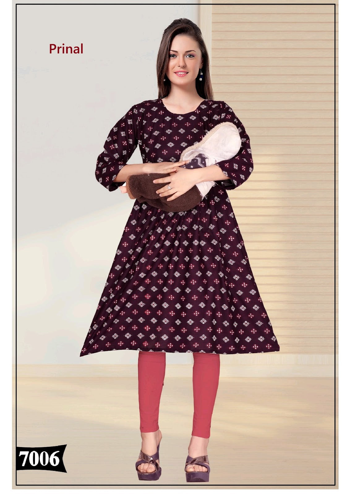 Megha Prinal Reyon Feeding Kurtis Manufacturer India