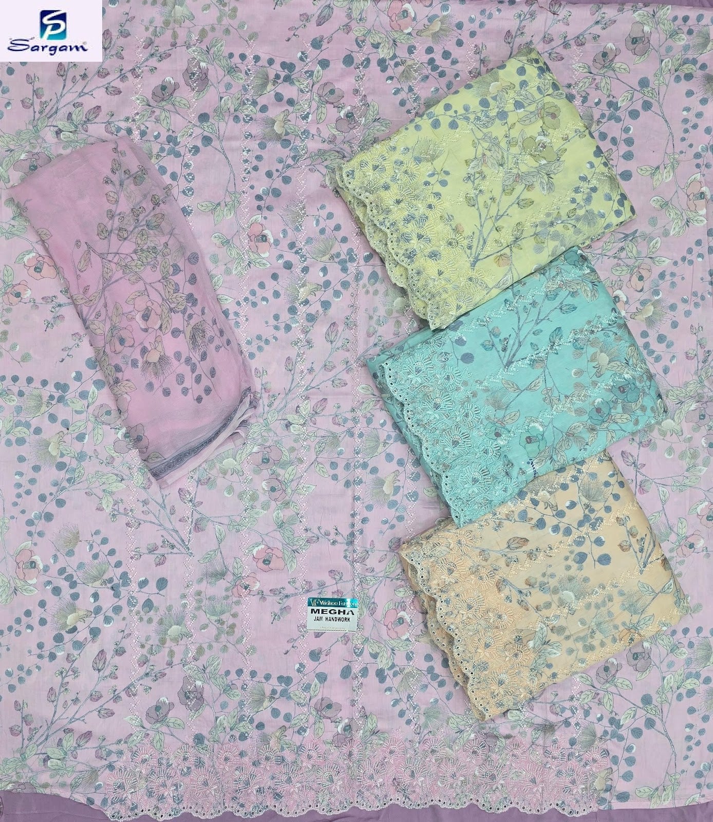 Megha Sargam Prints Pure Jam Pant Style Suits Wholesaler Gujarat