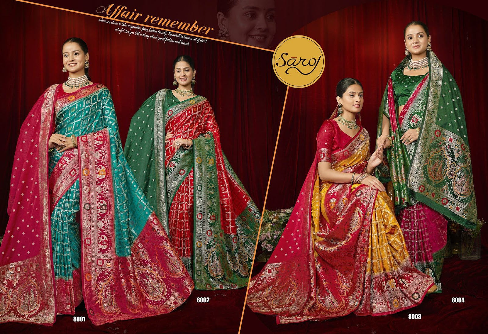 Megha Satin Saroski Vol 8 Saroj Sarees Wholesaler India