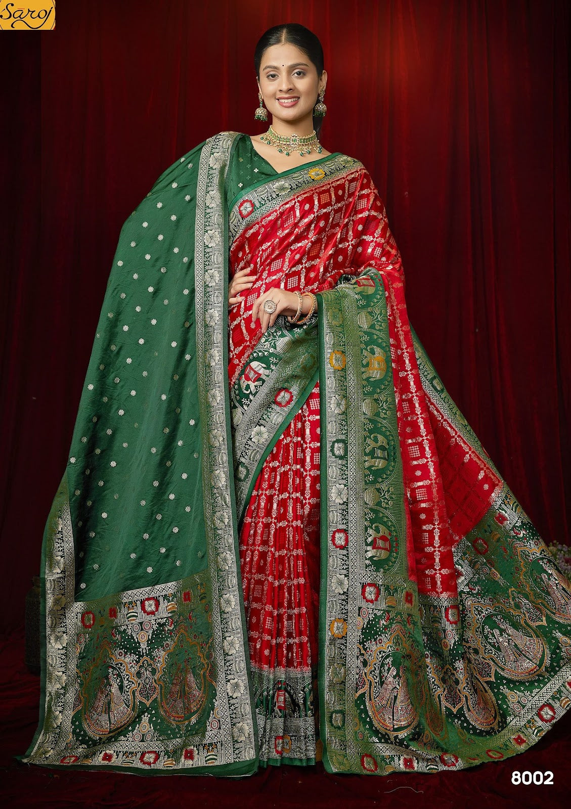 Megha Satin Saroski Vol 8 Saroj Sarees Wholesaler India