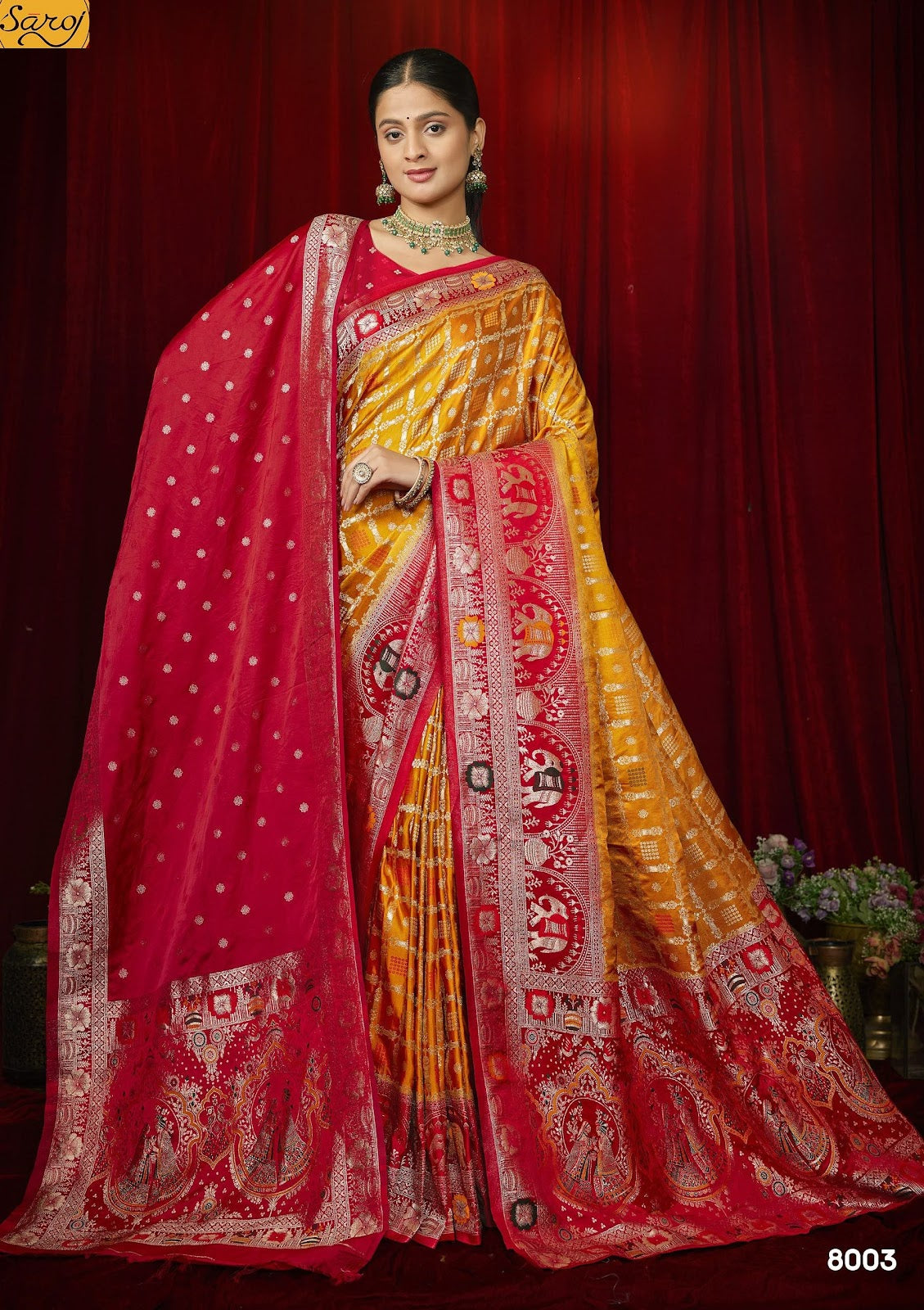 Megha Satin Saroski Vol 8 Saroj Sarees Wholesaler India