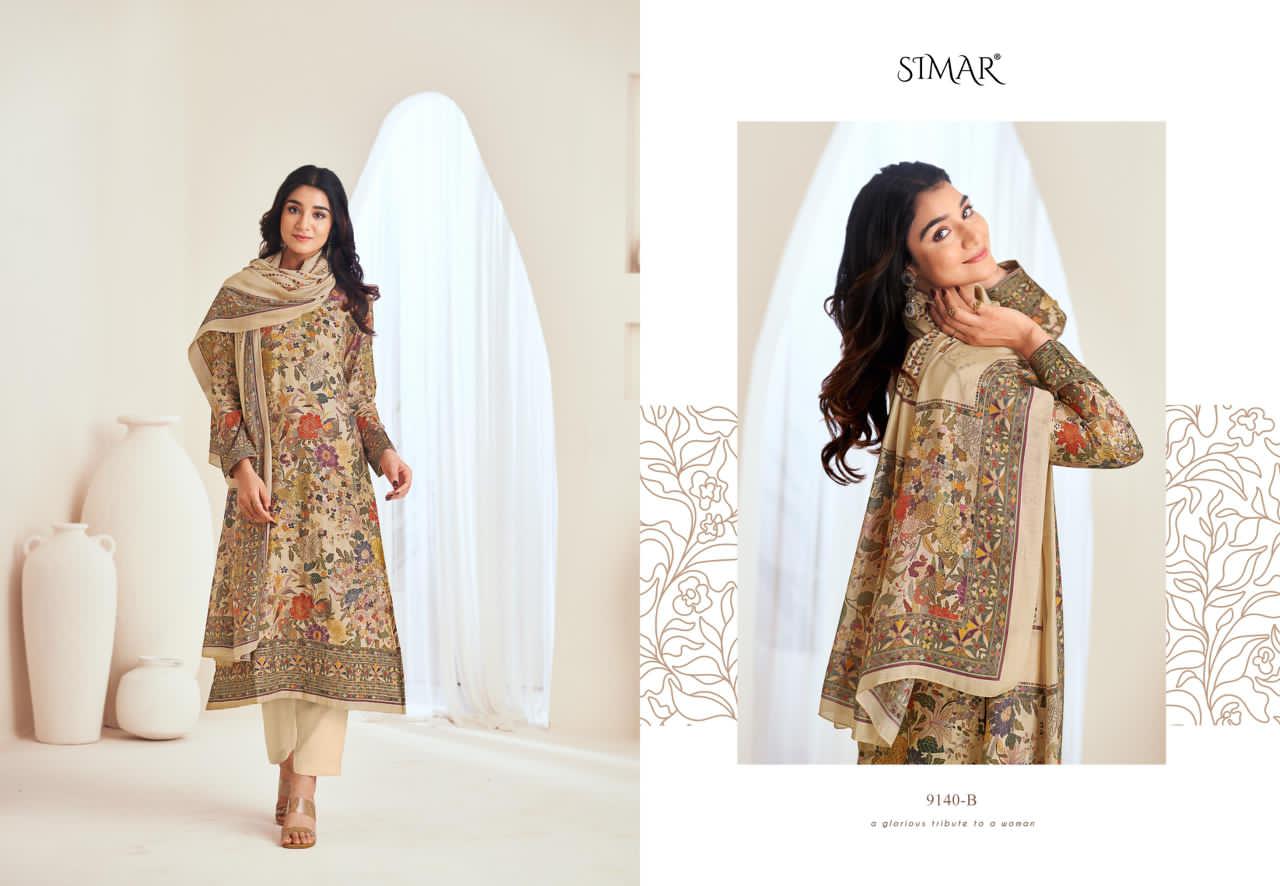 Megha Simar Viscose Pashmina Suits Wholesale Price