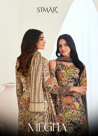 Megha Simar Viscose Pashmina Suits Wholesale Price