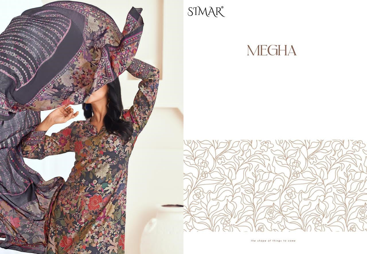 Megha Simar Viscose Pashmina Suits Wholesale Price
