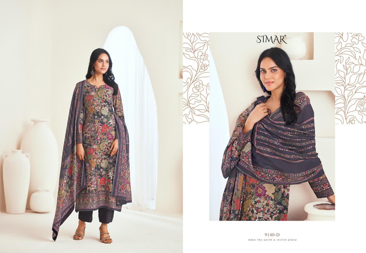 Megha Simar Viscose Pashmina Suits Wholesale Price