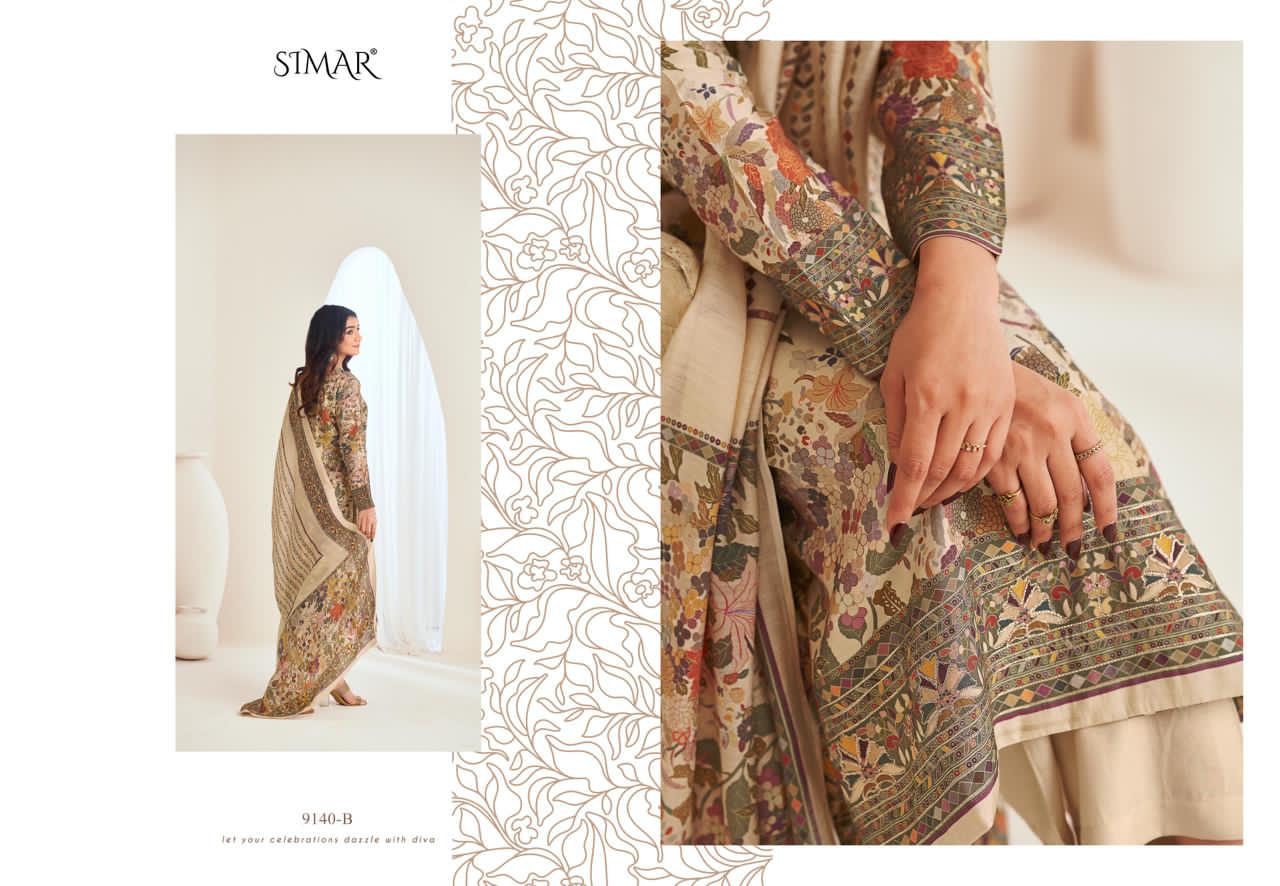 Megha Simar Viscose Pashmina Suits Wholesale Price