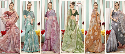Megha Vallabhi Prints Georgette Sarees Exporter Gujarat
