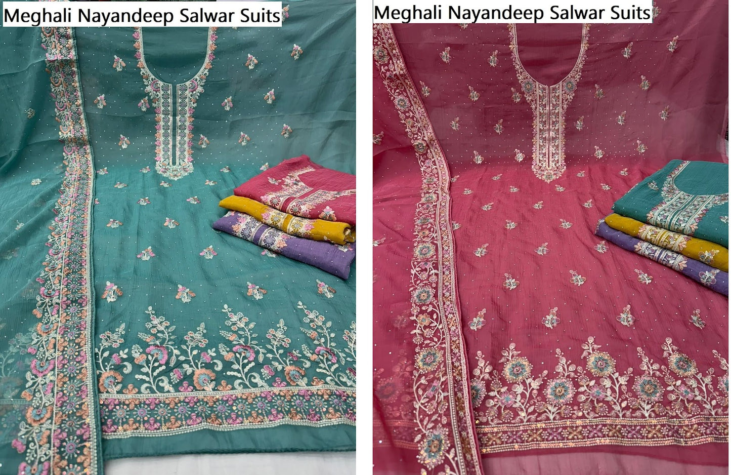 Meghali Nayandeep Organza Salwar Suits Manufacturer India