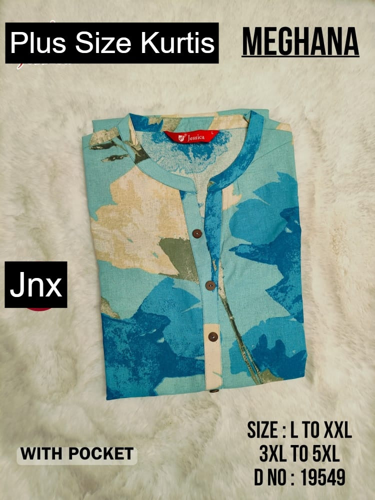 Meghana Jnx Cotton Plus Size Kurtis Wholesale Price