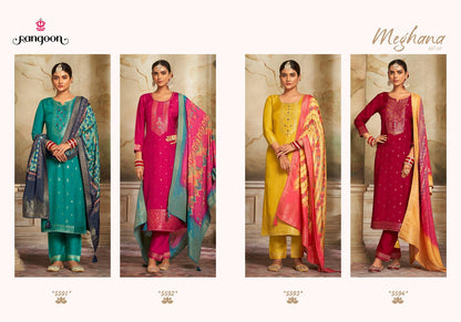 Meghana Vol 2 Rangoon Jacquard Readymade Pant Style Suits Wholesale Price