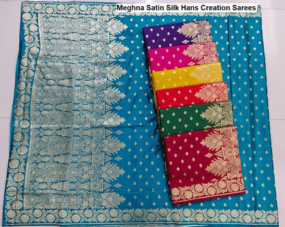 Meghna Satin Silk Hans Creation Sarees Exporter Gujarat