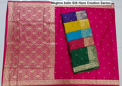 Meghna Satin Silk Hans Creation Sarees Exporter Gujarat