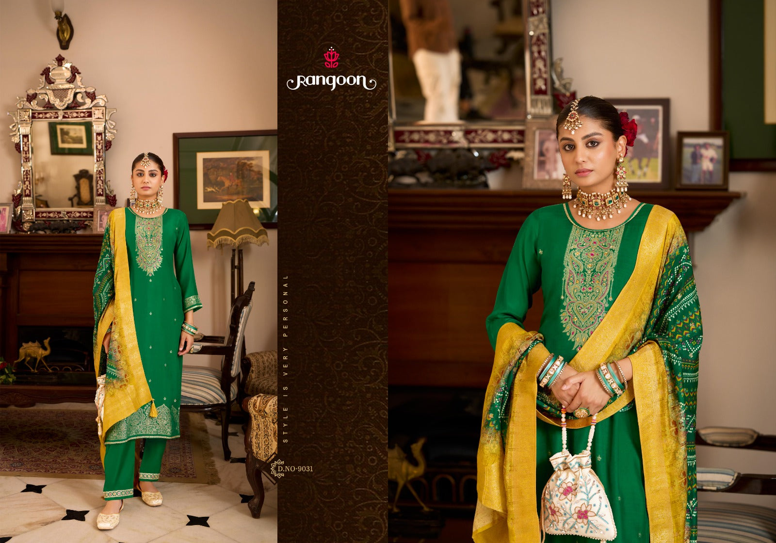 Meghna Vol 3 Rangoon Jacquard Readymade Pant Style Suits Wholesaler India