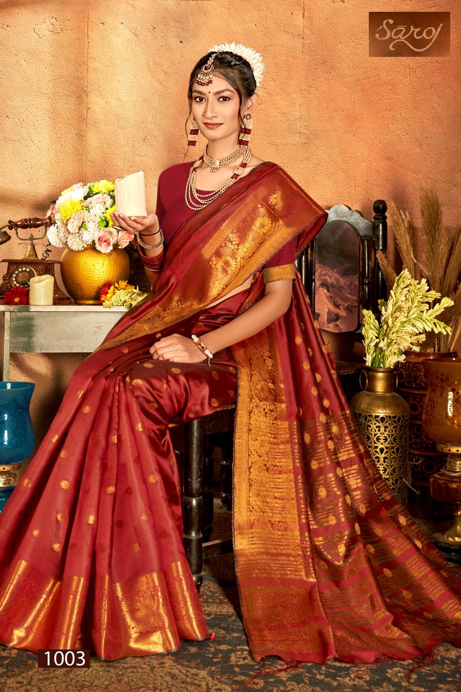Meghraj Silk Vol 1 Saroj Soft Silk Sarees Wholesaler Ahmedabad