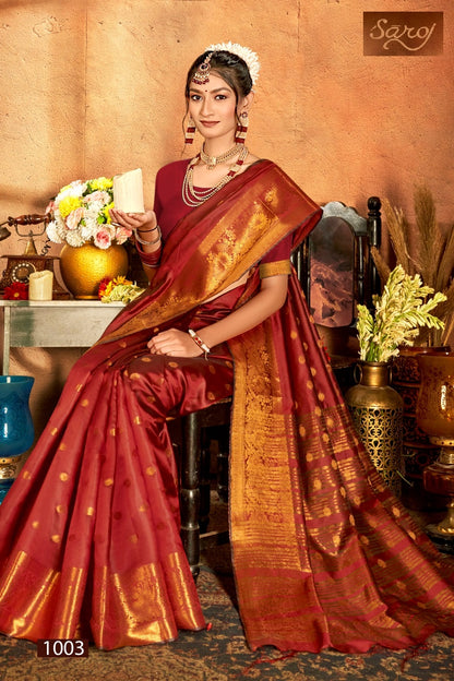 Meghraj Silk Vol 1 Saroj Soft Silk Sarees Wholesaler Ahmedabad