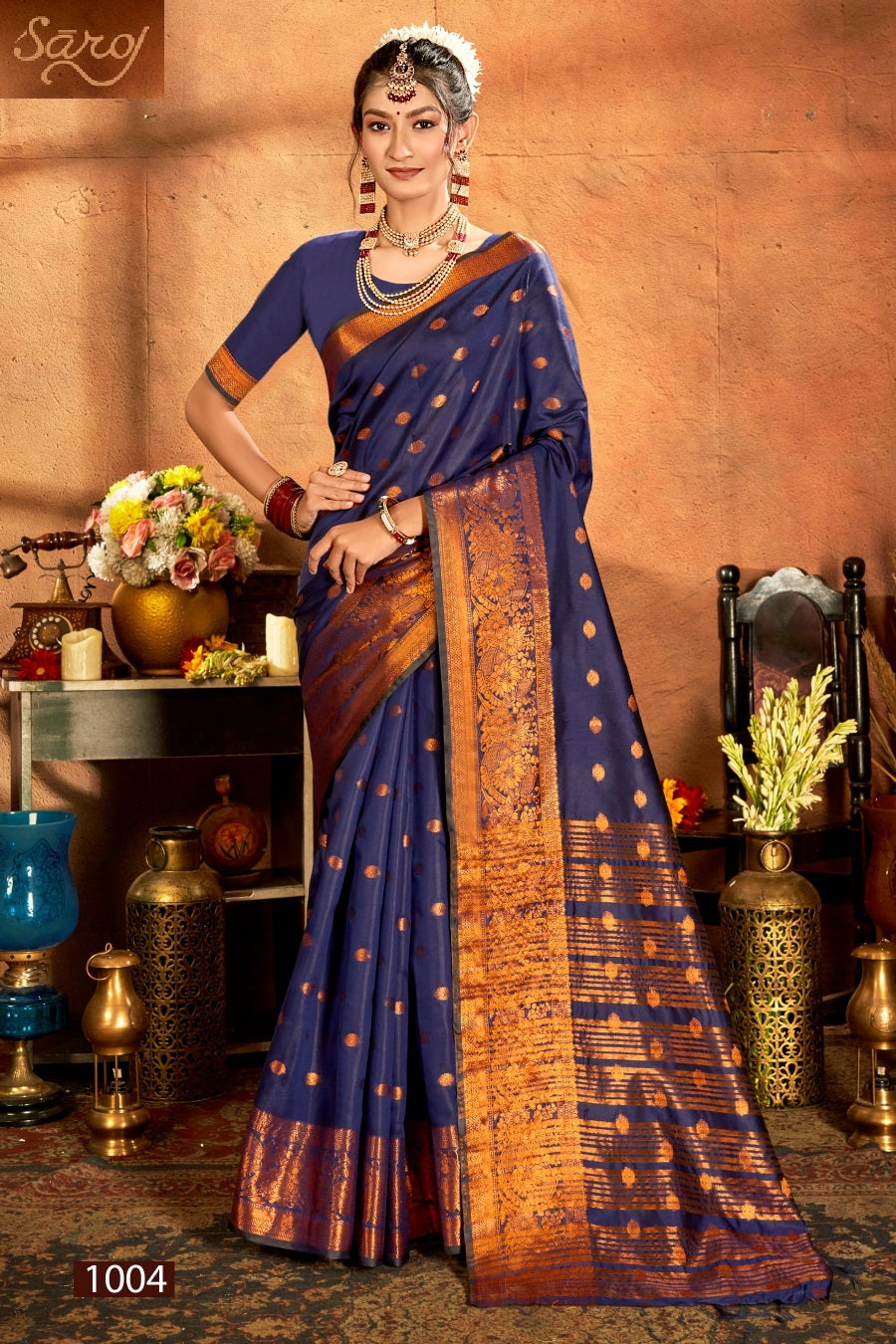 Meghraj Silk Vol 1 Saroj Soft Silk Sarees Wholesaler Ahmedabad