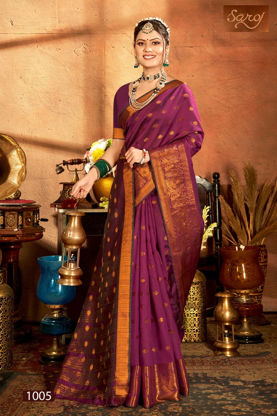 Meghraj Silk Vol 1 Saroj Soft Silk Sarees Wholesaler Ahmedabad