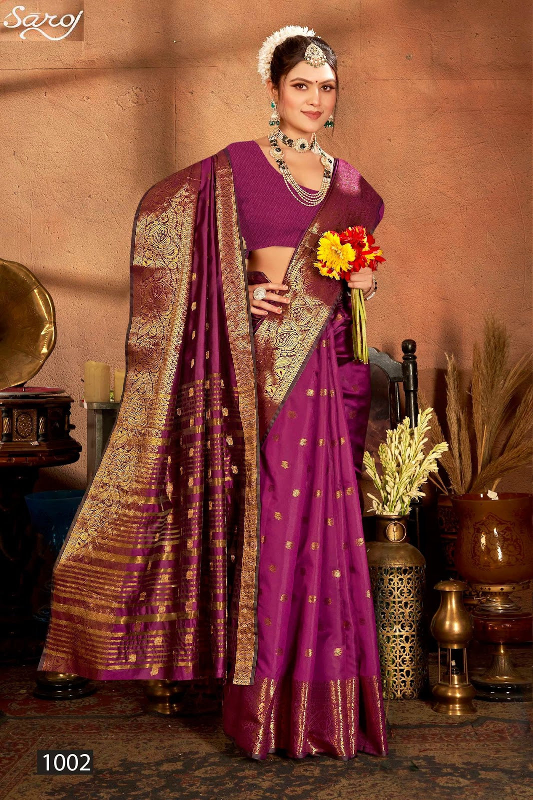 Meghraj Silk Vol 2 Saroj Soft Silk Sarees Manufacturer Ahmedabad
