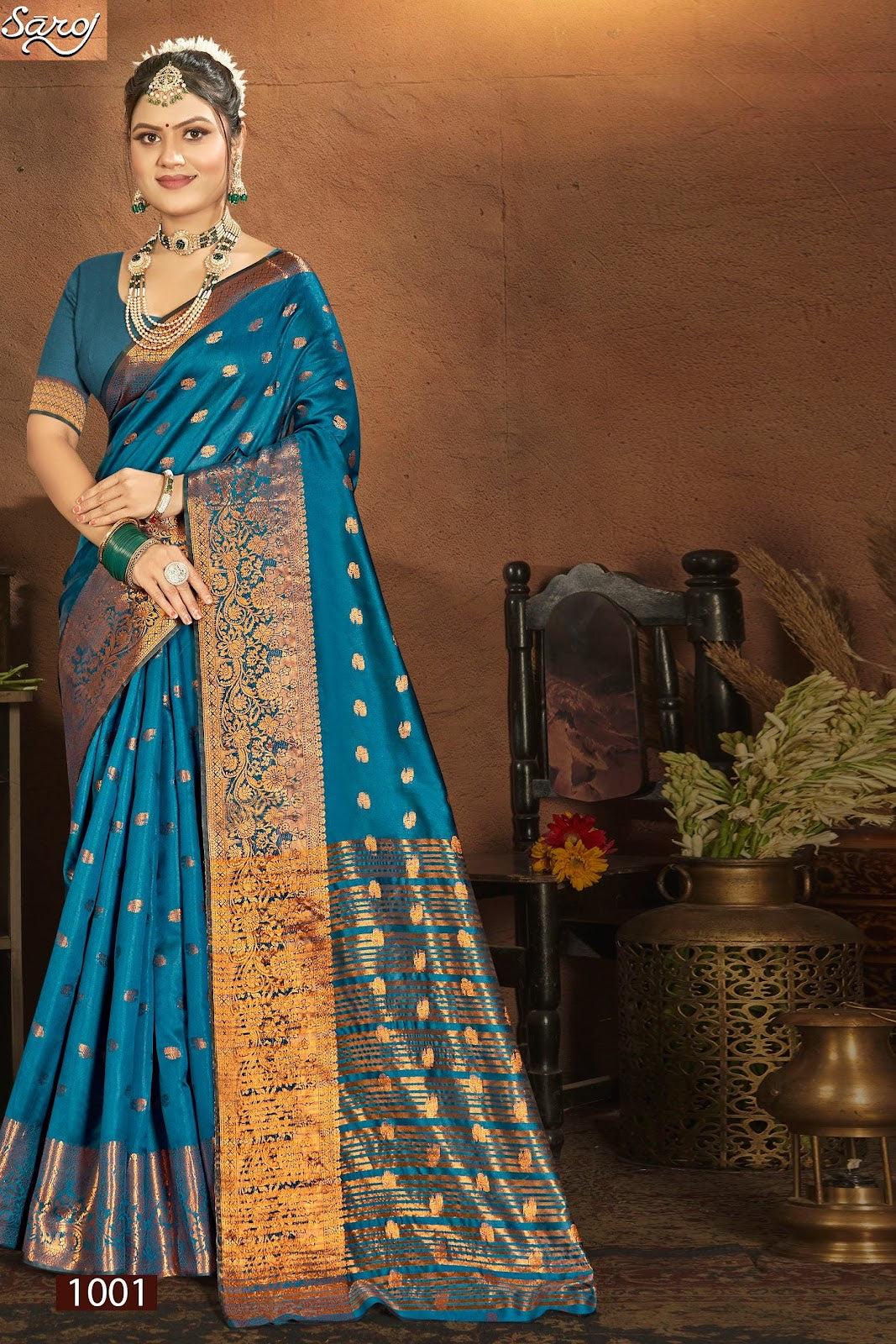 Meghraj Silk Vol 4 Saroj Soft Silk Sarees Wholesaler