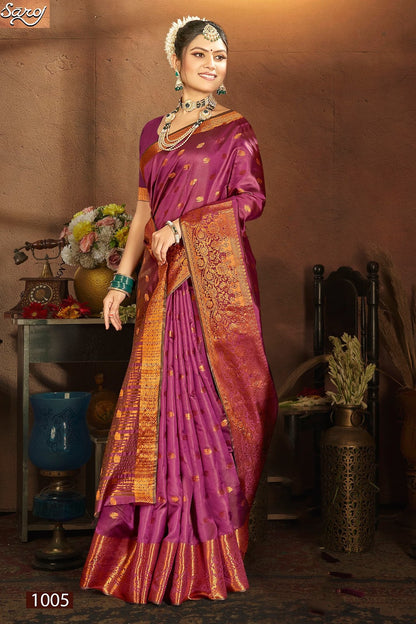 Meghraj Silk Vol 4 Saroj Soft Silk Sarees Wholesaler