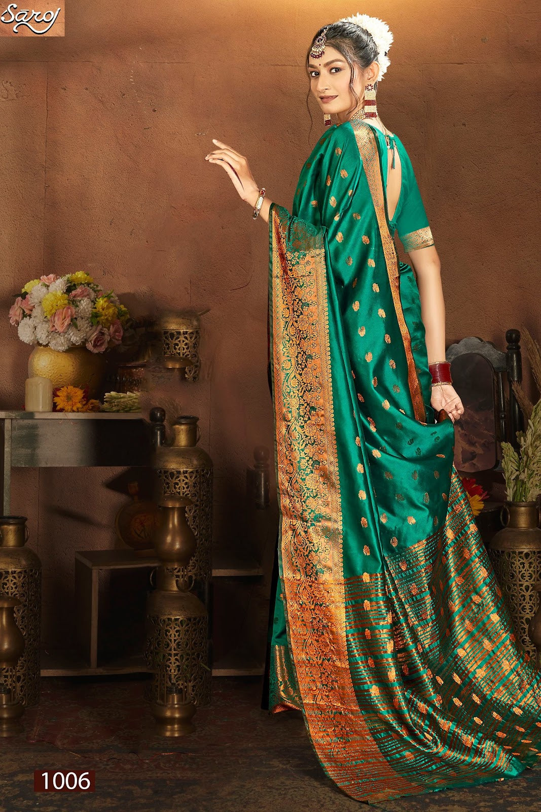 Meghraj Silk Vol 4 Saroj Soft Silk Sarees Wholesaler