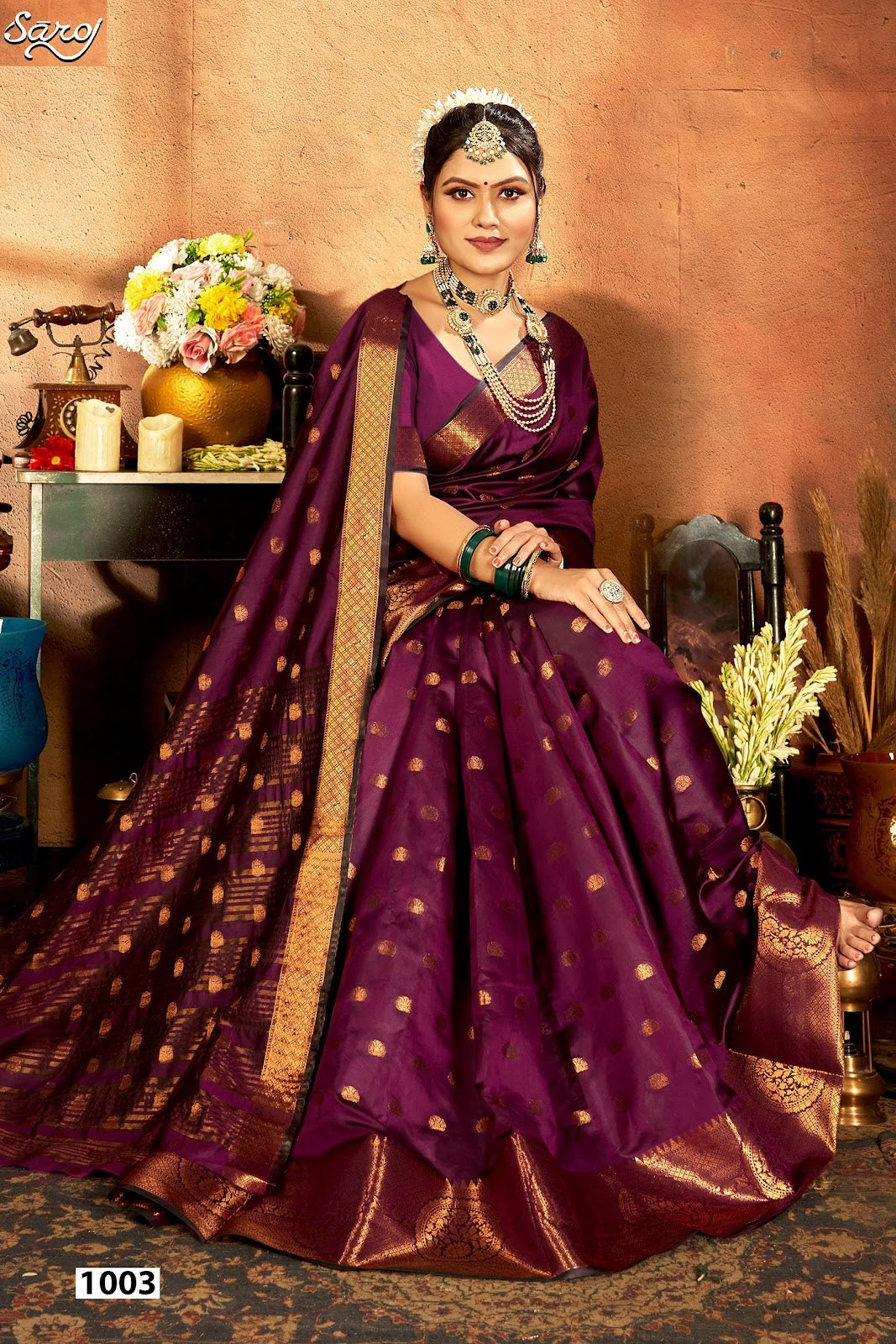 Meghraj Silk Vol 5 Saroj Soft Silk Sarees Exporter Ahmedabad