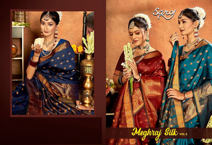 Meghraj Silk Vol 5 Saroj Soft Silk Sarees Exporter Ahmedabad