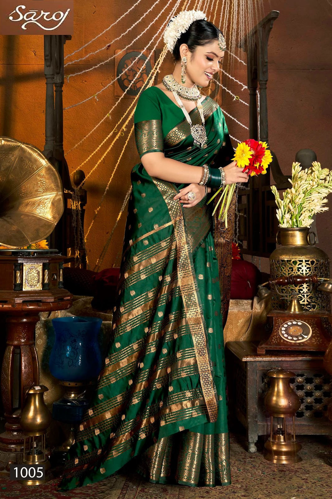 Meghraj Silk Vol 6 Saroj Soft Silk Sarees Supplier Ahmedabad