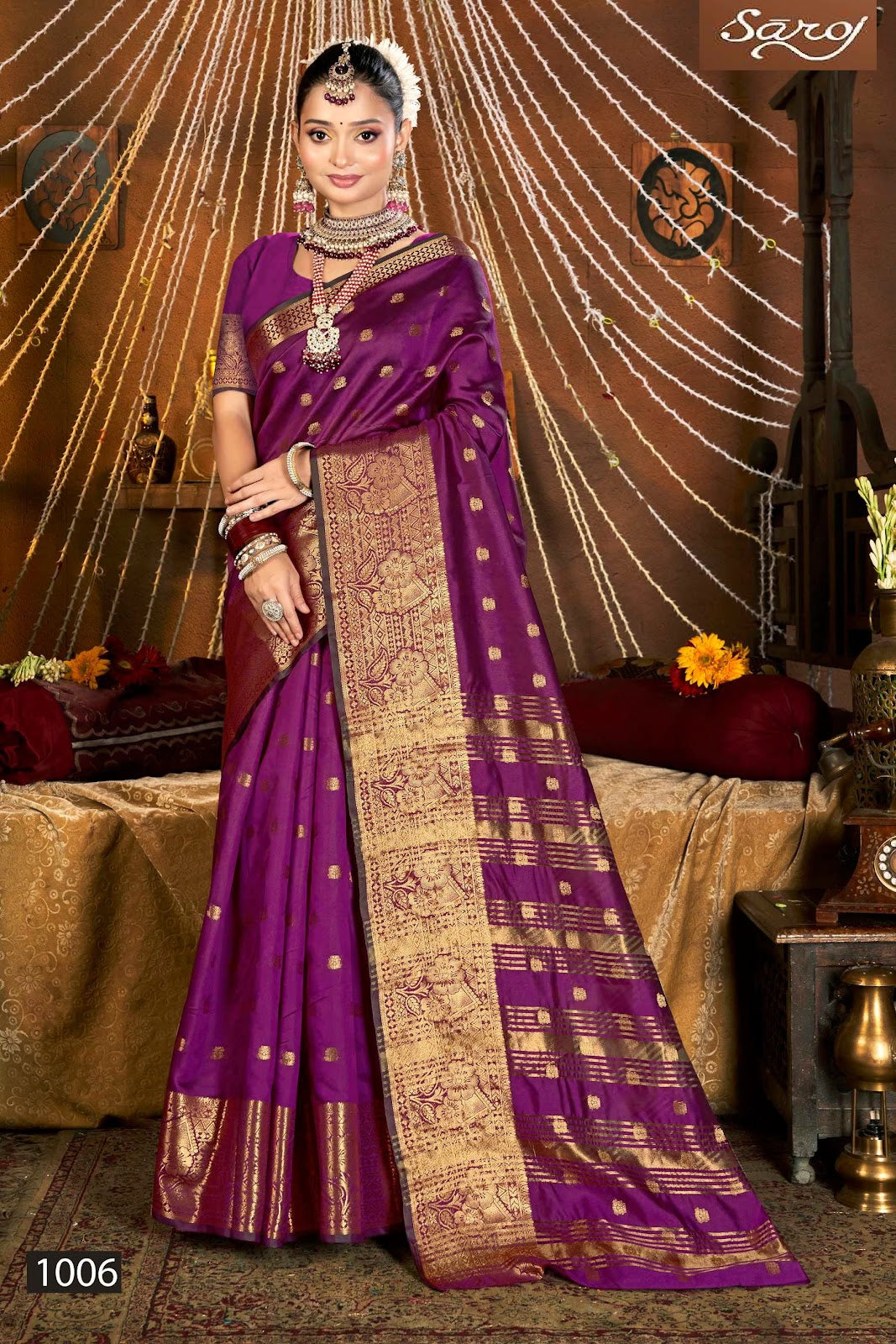 Meghraj Silk Vol 6 Saroj Soft Silk Sarees Supplier Ahmedabad