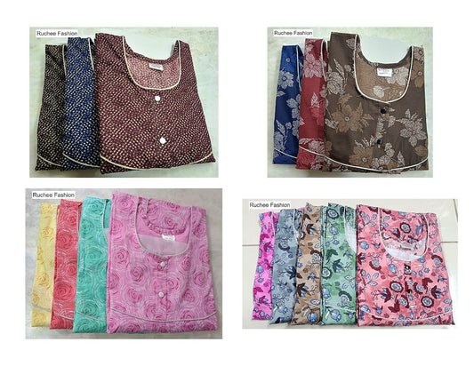 Meghya 1014 Ruchee Fashion Night Gowns Wholesaler Ahmedabad