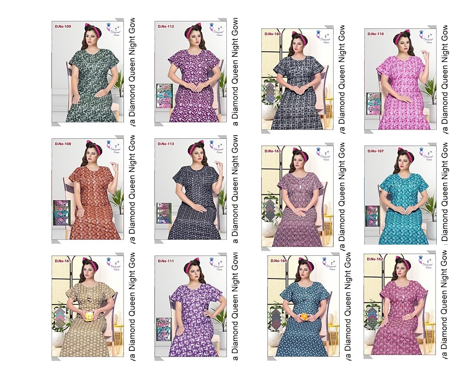 Meghya Diamond Queen Cotton Night Gowns Supplier Ahmedabad