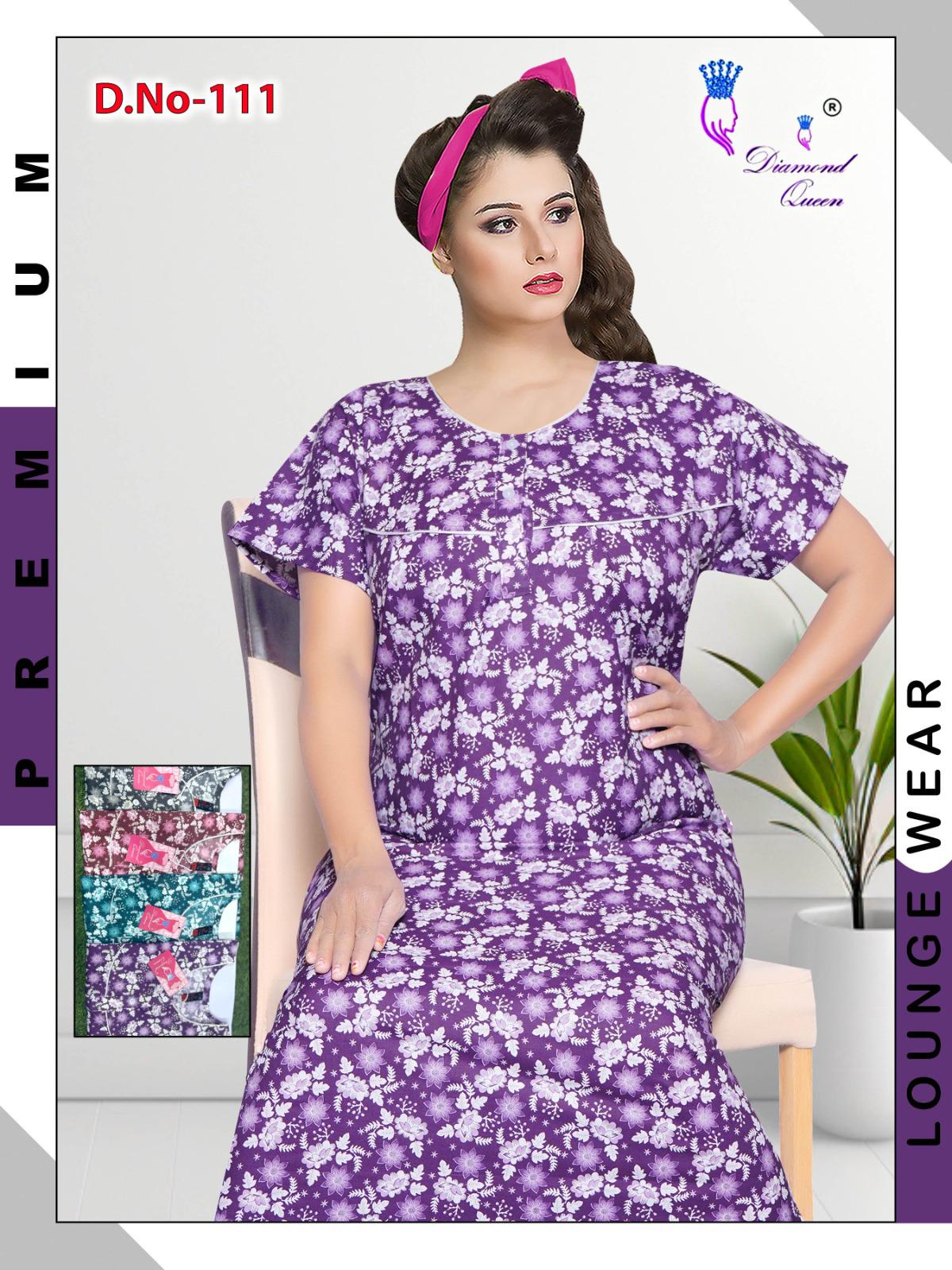 Meghya Diamond Queen Cotton Night Gowns Supplier Ahmedabad