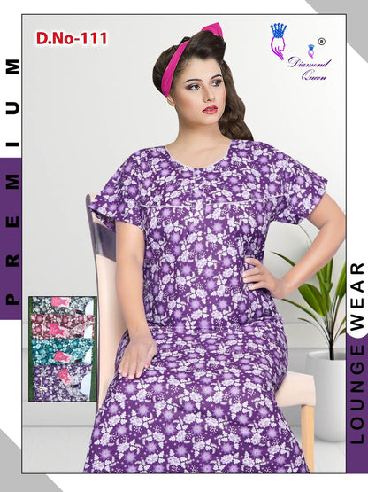 Meghya Diamond Queen Cotton Night Gowns Supplier Ahmedabad