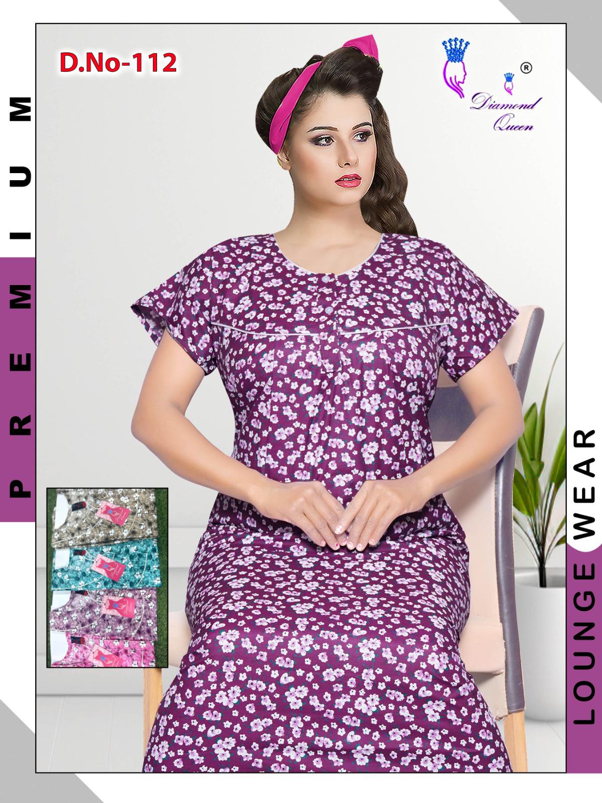 Meghya Diamond Queen Cotton Night Gowns Supplier Ahmedabad