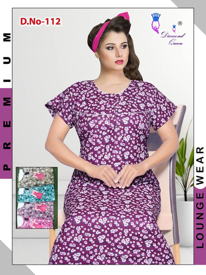 Meghya Diamond Queen Cotton Night Gowns Supplier Ahmedabad