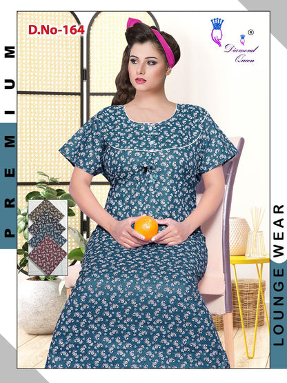 Meghya Diamond Queen Cotton Night Gowns Supplier Ahmedabad