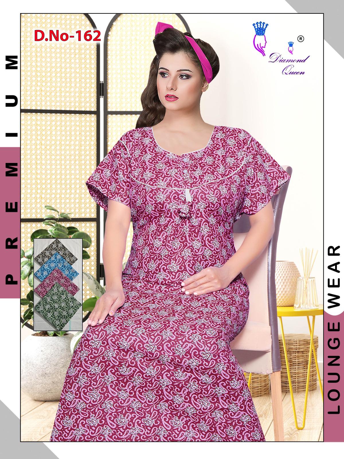 Meghya Diamond Queen Cotton Night Gowns Supplier Ahmedabad