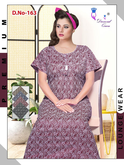 Meghya Diamond Queen Cotton Night Gowns Supplier Ahmedabad