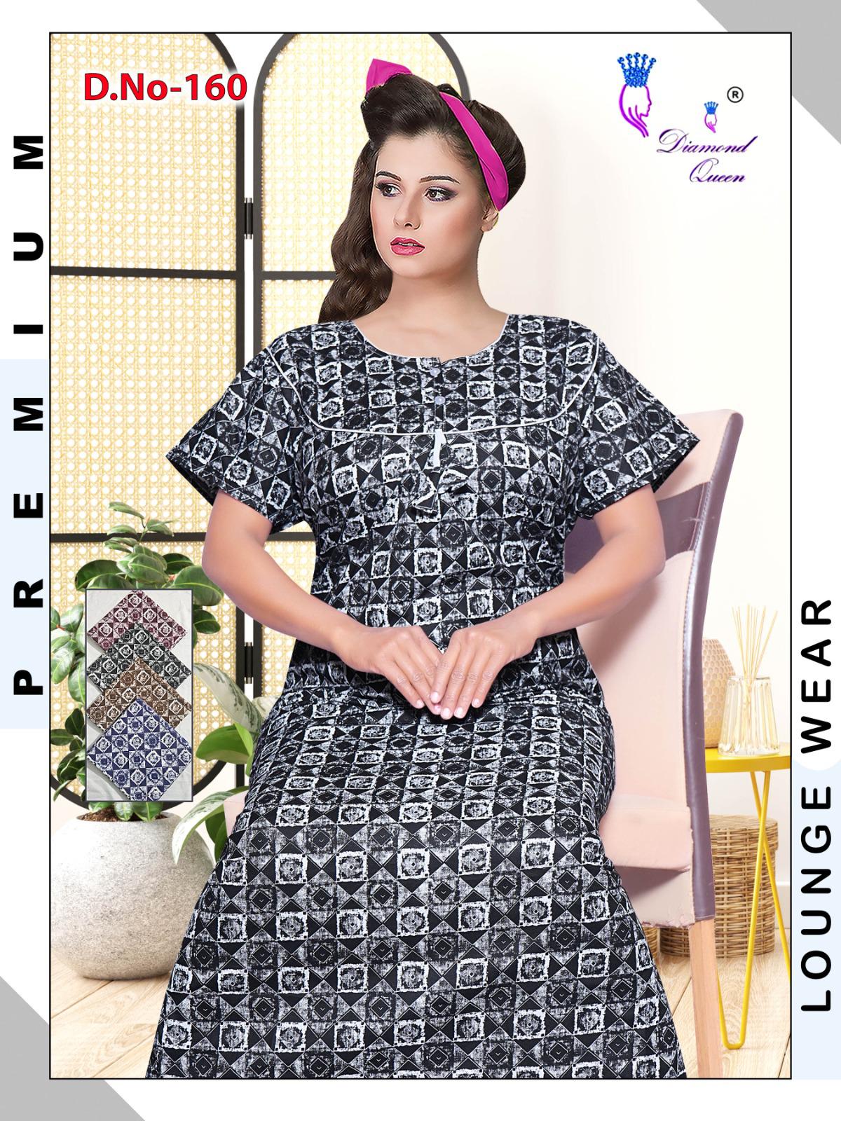 Meghya Diamond Queen Cotton Night Gowns Supplier Ahmedabad